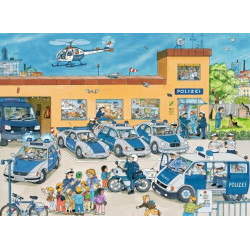 Ravensburger Kinderpuzzle   10867 Polizeirevier   Puzzle für Kinder ab 6 Jahren, mit 100 Teilen im X