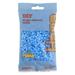 Hama® Bügelperlen Midi   Pastell Blau 1000 Perlen