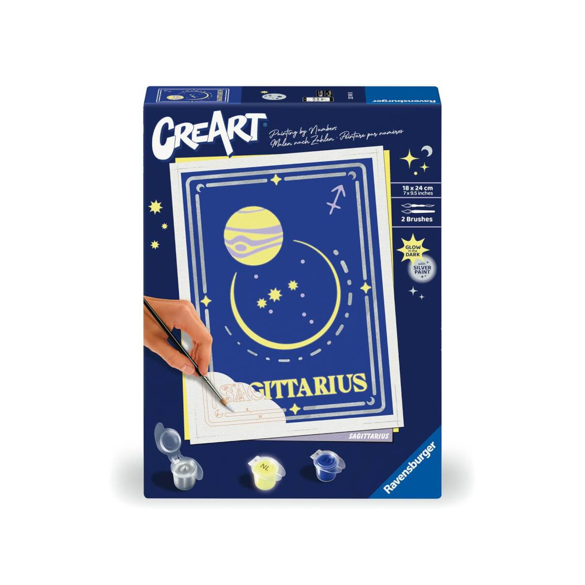 Ravenburger 23741 Malen nach Zahlen Sternzeichen (Zodiac Sign) Schütze Malen nach Zahlen Serie D Tre