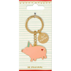 Schlüsselanhänger Glücksschwein (aus Metall)   Viel Glück