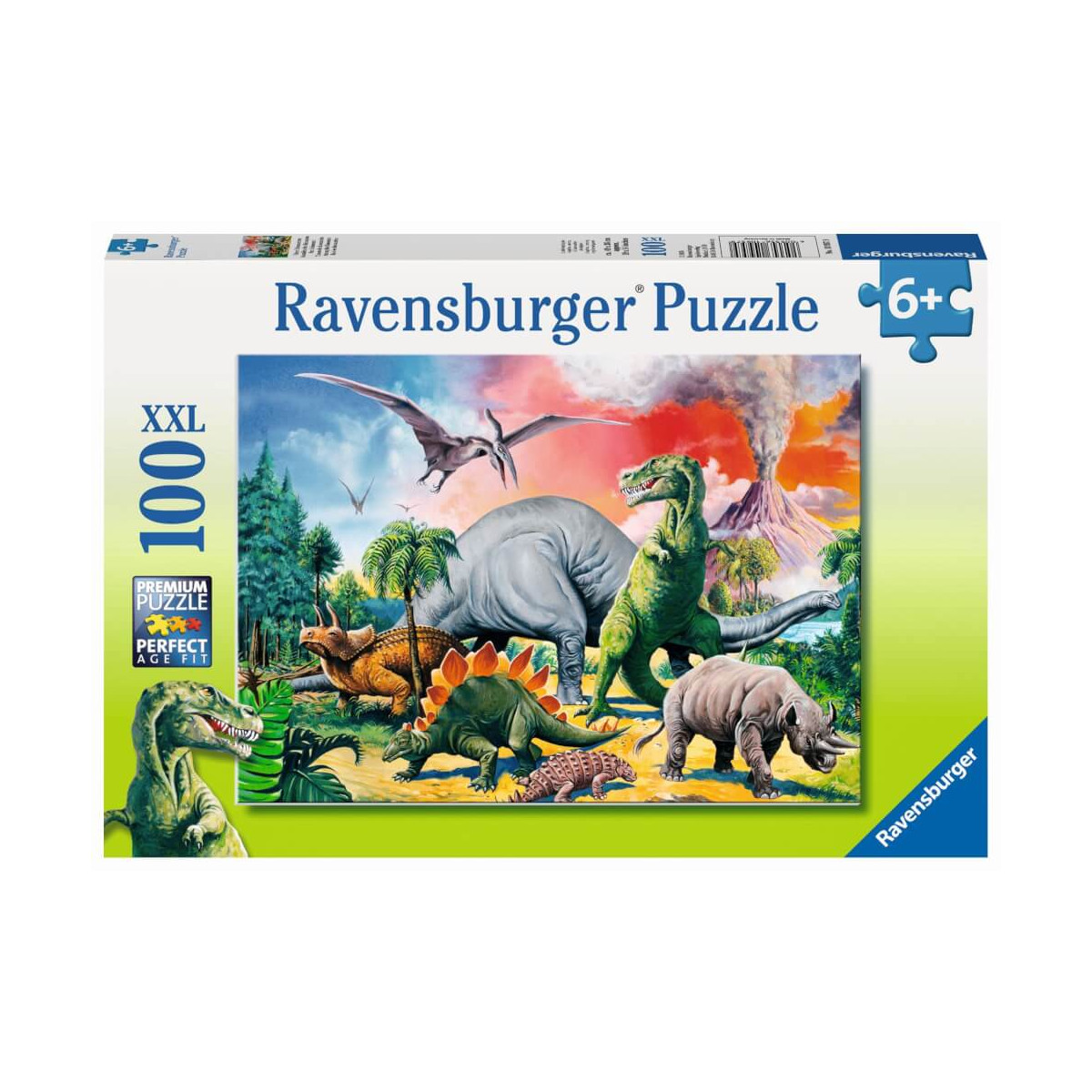 Ravensburger Kinderpuzzle   10957 Unter Dinosauriern   Dino Puzzle für Kinder ab 6 Jahren, mit 100 T