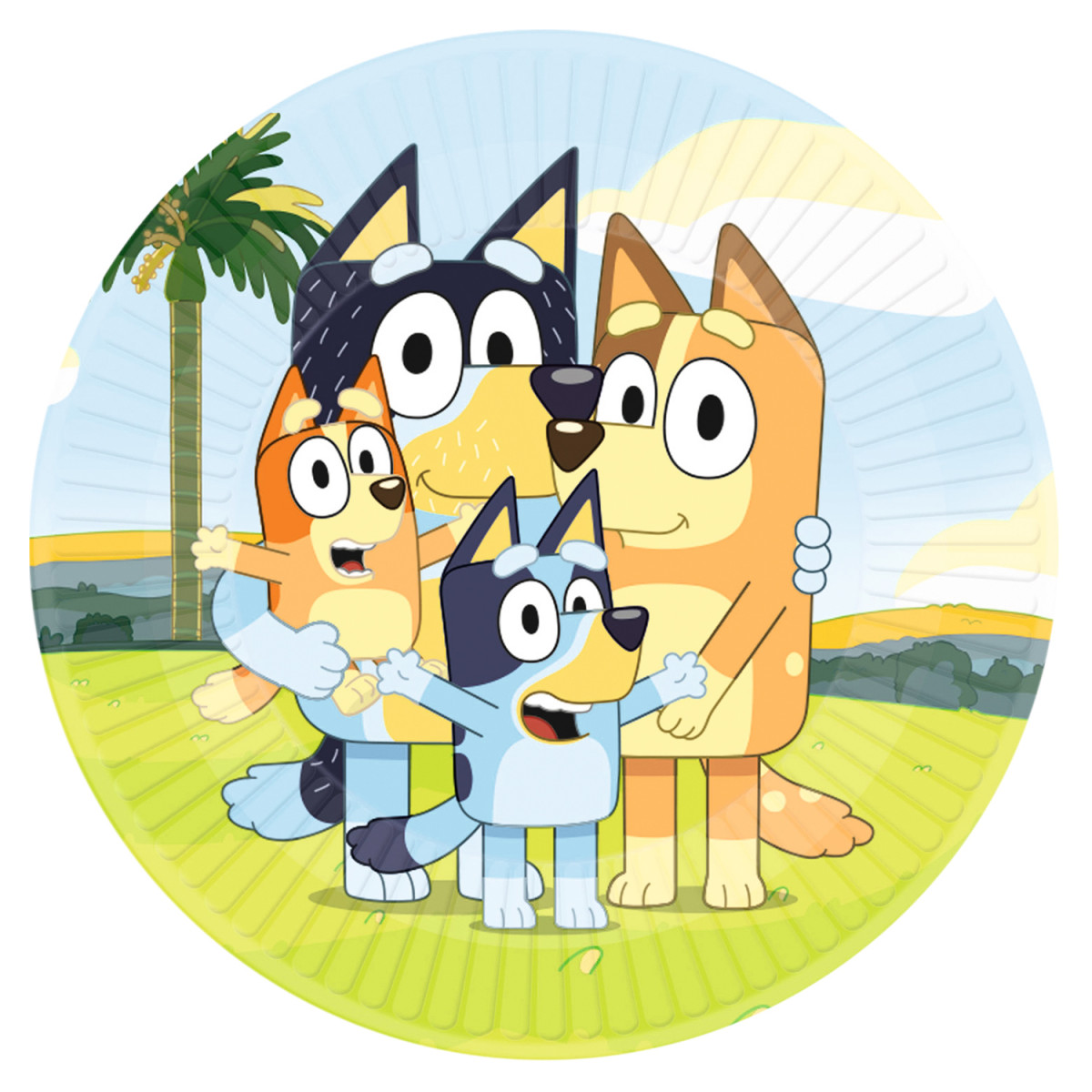 8 Teller Bluey rund