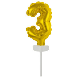 Micro Size Zahl 3 Gold