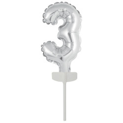 Micro Size Zahl 3 Silber