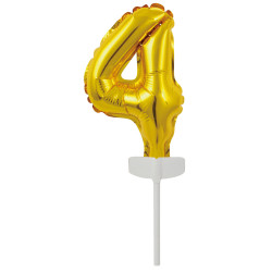 Micro Size Zahl 4 Gold