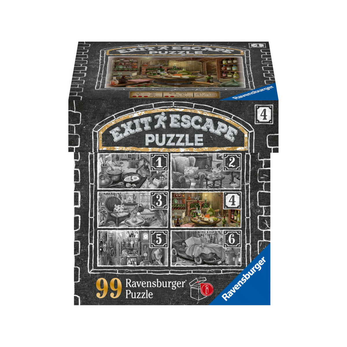 Ravensburger EXIT Puzzle 16880   Im Gutshaus Weinkeller – 99 Teile Puzzle für Erwachsene und Kinder