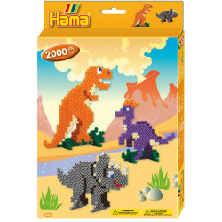 Hama® Bügelperlen kleine Geschenkpackung Dino Welt, 2.000 Stück.