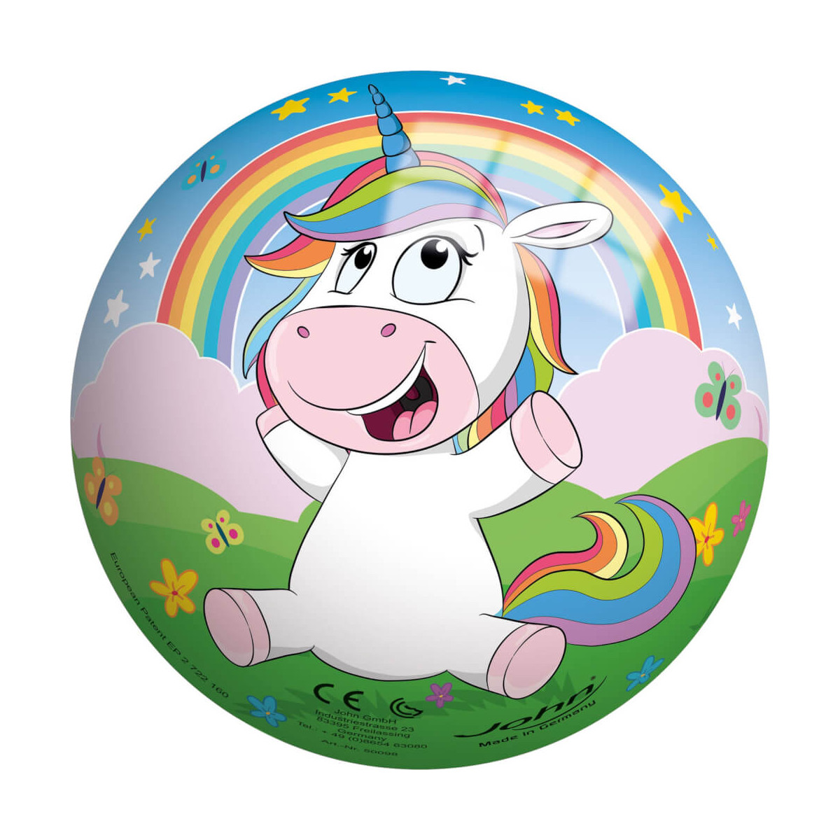 5 130 mm Einhorn Vinyl Spielball