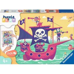 Ravensburger Kinderpuzzle Puzzle&Play 05592 Land in Sicht 2x24 Teile Puzzle für Kinder ab 4 Jahr