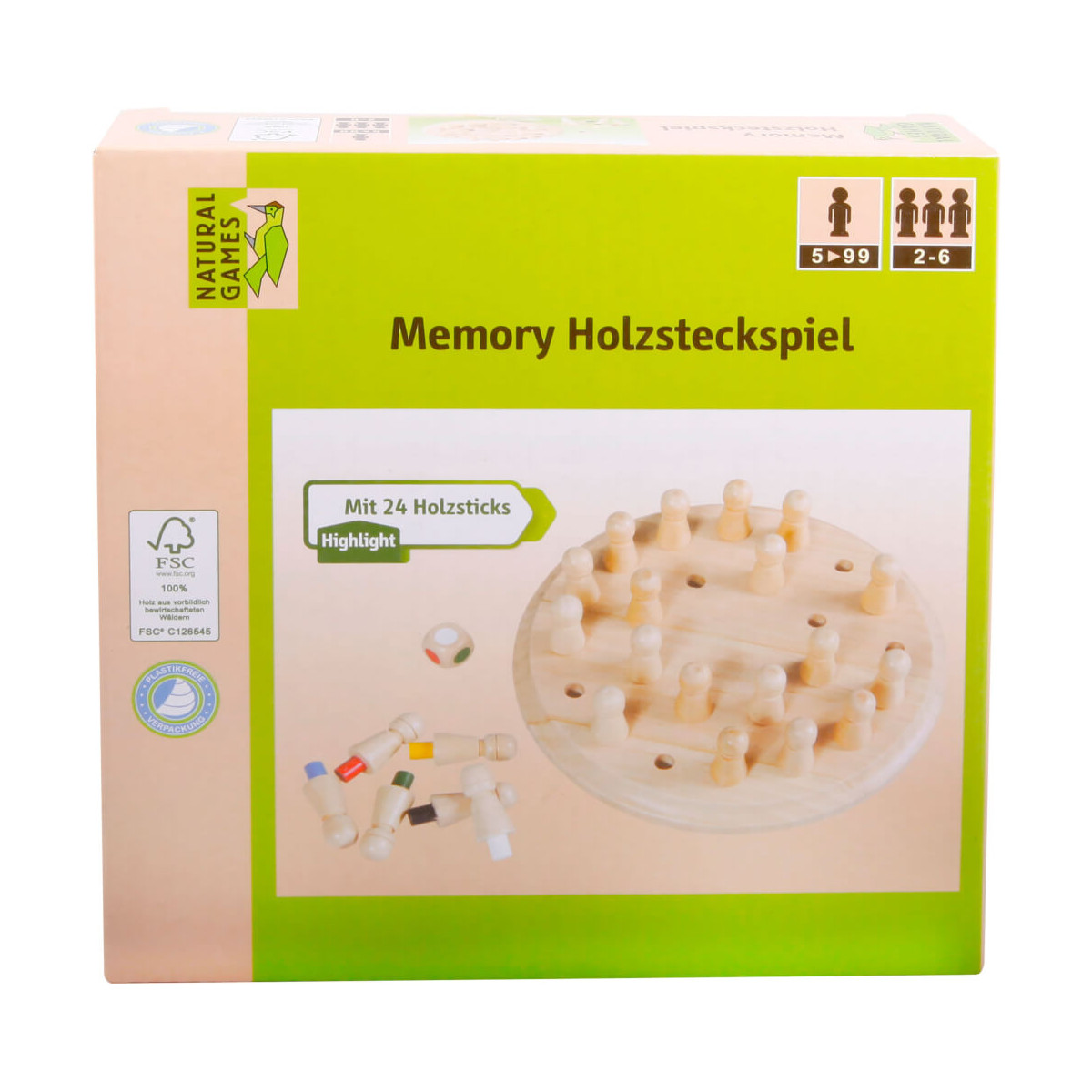 Natural Games Memory Holzsteckspiel